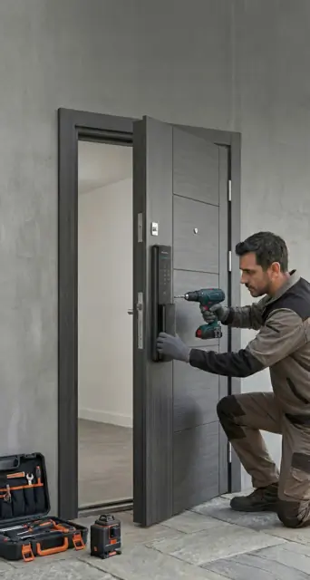 تركيب  و برمجة قفل ذكي او مسكة ذكية لابواب الحديد الخارجية بضمان أقل سعر