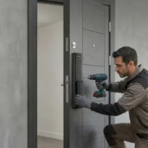 تركيب  و برمجة قفل ذكي او مسكة ذكية لابواب الحديد الخارجية بضمان أقل سعر