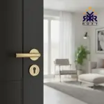 مقبض باب ذهبي اسطواني فاخر