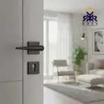 مقبض باب أسود مطفي بانحناءة جذابة وجودة عالية