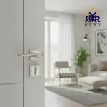 مقبض باب معدني بتصميم منحني أنيق