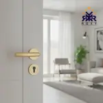 مقبض باب ذهبي اسطواني فاخر