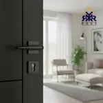 مقبض باب أسود مطفي بانحناءة جذابة وجودة عالية