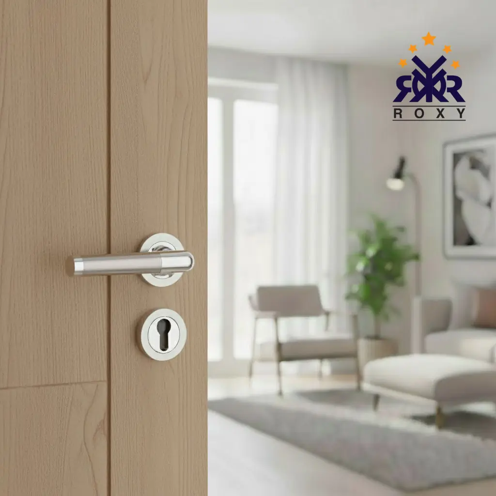 مقبضROXY معدني- بلون مزدوج كروم ونيكل