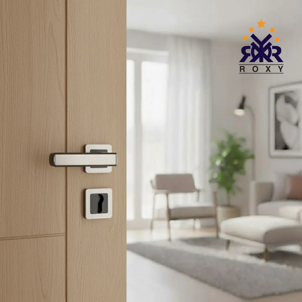 مقبض باب ROXY- بإطار أسود أنيق