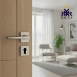 مسكة باب بلون النيكل ساتان بتصميم مستقيم عصري وجودة عالية