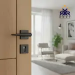 مقبض باب أسود مطفي بانحناءة جذابة وجودة عالية