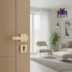 مقبض باب ذهبي بتصميم مستطيل فاخر