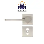 مقبض باب ROXY – تصميم أنيق باللون الفضي
