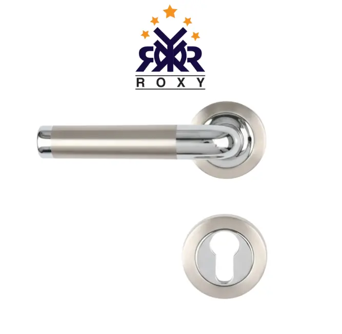 مقبضROXY معدني- بلون مزدوج كروم ونيكل