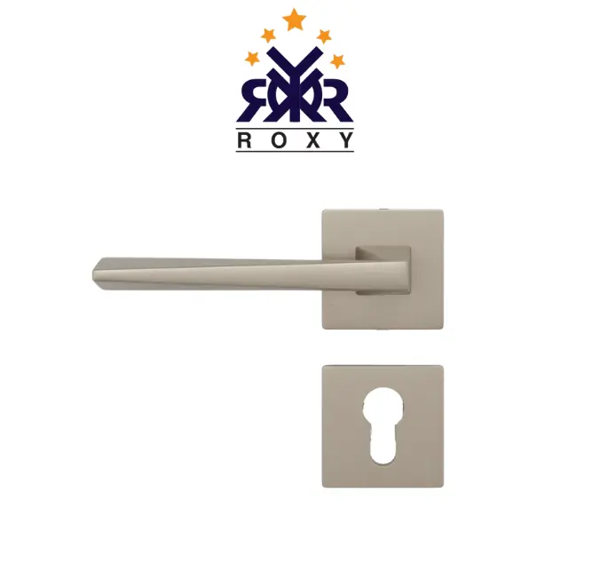 مسكة باب بلون النيكل ساتان بتصميم مستقيم عصري وجودة عالية