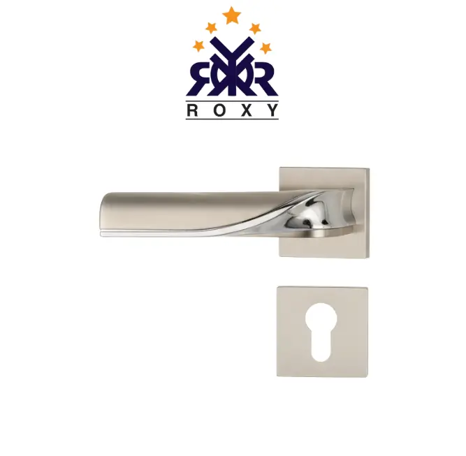 مسكة باب معدني ثنائي اللمعة بتصميم فاخر  وجودة عالية