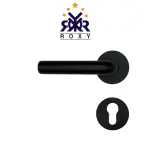 مقبض باب بلون الأسود مطفي بتصميم دائري عصري وسعر منافس