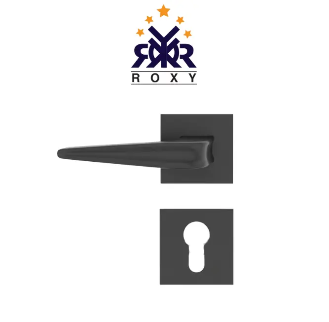 مقبض باب أسود مطفي بانحناءة جذابة وجودة عالية