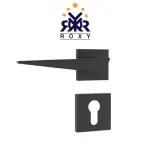 مقبض باب أسود مطفي بتصميم مائل جودة عالية وسعر مناسب