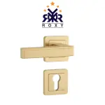 مقبض باب ذهبي مطفي بتصميم مستطيل عصري وجودة عالية