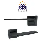 مقبض باب ROXY – تصميم هندسي بسيط باللون الأسود المطفأ