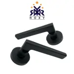 مقبض باب أسود مطفي بتصميم دائري بسيط بسعر منافس