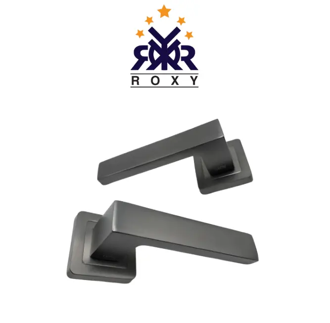 مقبض باب برنزي مطفي بتصميم مستطيل عريض