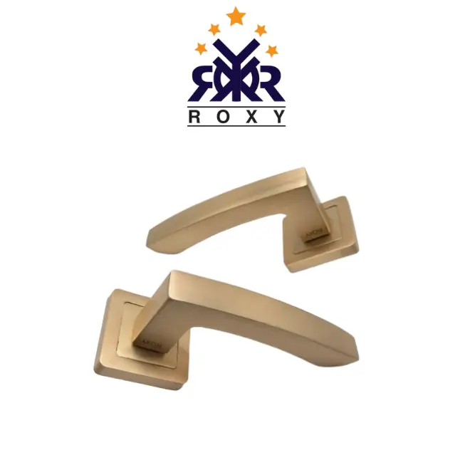 مقبض باب ذهبي بتصميم مستطيل فاخر