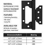 مفصلة أبواب ستانلس ستيل تجمع بين  القوة، الأناقة، وطول العمر