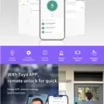 مسكة باب ذكية مع كيلون RE 036 MAT.BLK