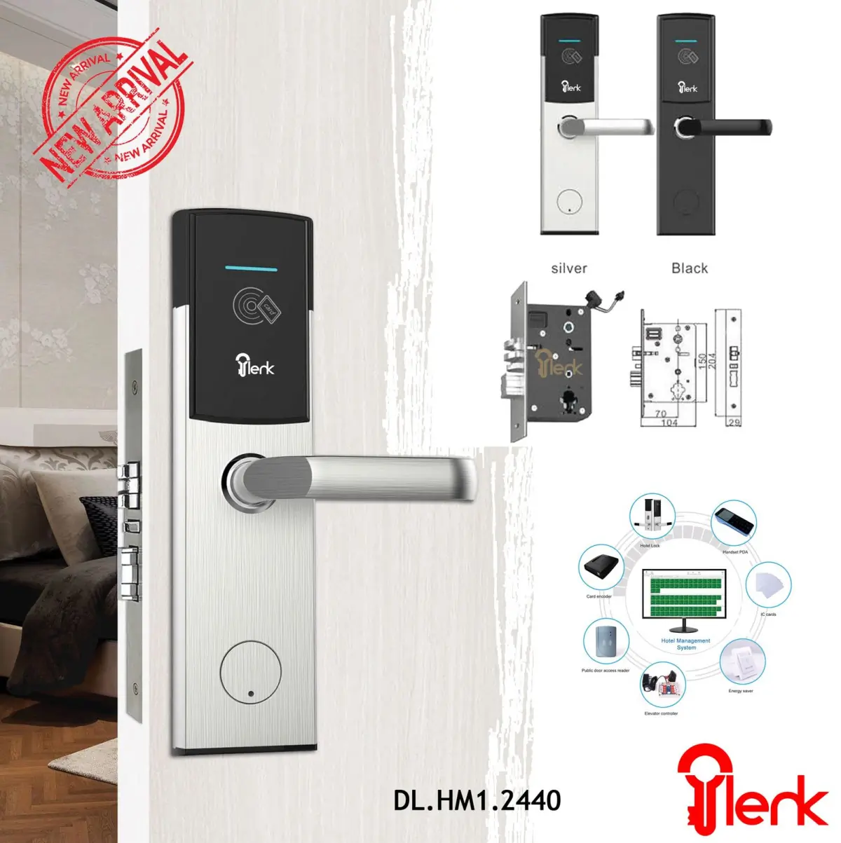 قفل فندقي ذكي – سلسلة DL.HM1.2440 من Slenk
