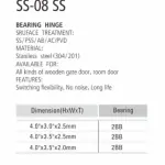 مفصلة فراشة ستانلس ستيل مع دفاش 4X3.5X3 2bb