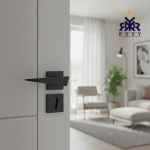 مقبض باب أسود مطفي بتصميم مائل