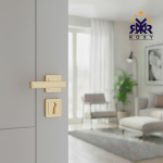 مقبض باب ذهبي مطفي بتصميم مستطيل عصري