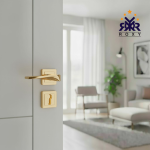 مقبض باب ذهبي فاخر بتصميم منحني أنيق