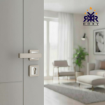 مقبض باب نيكل فاتح بتصميم مستطيل أنيق