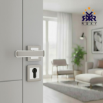 مقبض باب سيلفر بتصميم مستطيل بلمسة كروم