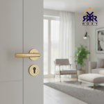 مقبض باب ذهبي اسطواني فاخر