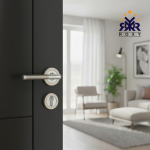 Dual-Finish Silver Modern Door Handle