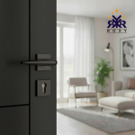 مقبض باب أسود مطفي بانحناءة جذابة