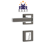 Black Door Handle with Silver Edges