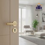 مقبض باب ذهبي اسطواني فاخر