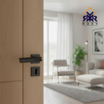 مسكة باب أسود مطفي بتصميم انسيابي عصري