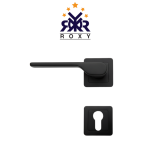 مقبض باب أسود مطفي بتصميم منحني أنيق