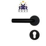 مقبض باب أسود مطفي بتصميم دائري عصري