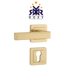 مقبض باب ذهبي مطفي بتصميم مستطيل عصري