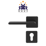 مقبض باب أسود مطفي بتصميم عصري مستطيل