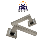 Modern Square Light Nickel Door Handle