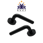 مقبض باب أسود مطفي بتصميم دائري عصري