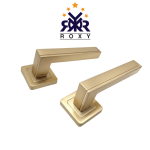 مقبض باب ذهبي مطفي بتصميم مستطيل عصري