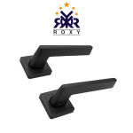 مقبض باب أسود مطفي بتصميم عصري مستطيل